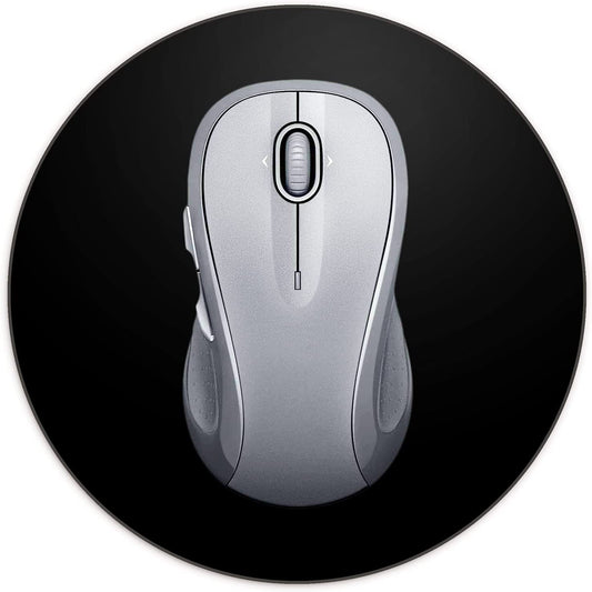 Mini round Mouse Pad 6 X 6 Inch, Small Mouse Mat Non-Slip Rubber Base for Laptop PC Office Working Wireless Mouse Home Office Travel, Portable & Washable Black