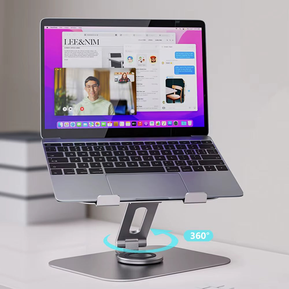 Laptop Stand Rotatable Foldable Aluminum Alloy Notebook Holder Compatible Macbook Air Pro 14 Huawei Xiaomi Laptop Bracket