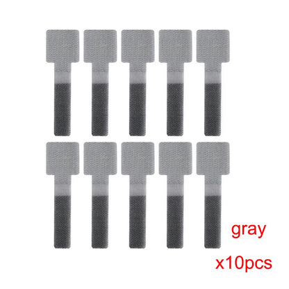 10Pcs Cable Organizer Data Cable Storage Artifact Computer Desktop Cable Harness Velcro Tie Away Cable Retainer