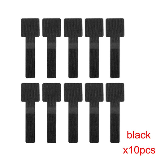 10Pcs Cable Organizer Data Cable Storage Artifact Computer Desktop Cable Harness Velcro Tie Away Cable Retainer