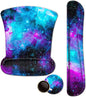Mouse Pad with Wrist Support and Keyboard Wrist Rest Pad Set,Ergonomic Mouse Pads for Computers Laptop,Non-Slip Comfortable Mousepad W/Raised Memory Foam for Easy Typing & Pain Relief (Galaxy)
