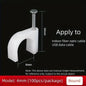 100Pcs Cable Clips 4/6/8/10Mm Cable Wire Clips Nail in Cable Clips Cable Tacks Coaxial Nail Clamps Cable Nails for Cords Cable
