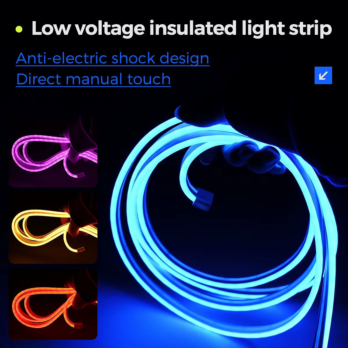 Led Neon RGB Rope Light - 10M RGB Flexible Lights Strip Gaming Light Music Sync Neon Strip Lights DIY Design App Control Neon
