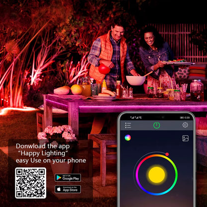Colorrgb, LED RGB Strip Light, APP Control Color Changing LED SMD 5050 RGB Light Strips with RF Remote for for Rooms, Party